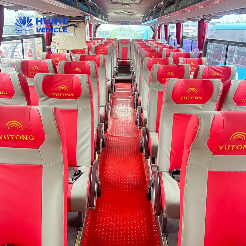 Used Luxury Coach Bus for Sale in China 50 Seater Diesel Fuel Manual RHD & LHD Euro 3 Second hand Bus prices
