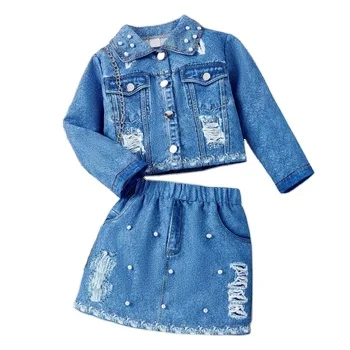 Children Kids Clothes Luxury Set Sweet Casual Summer 2 Piece Toddler Baby Kids Girls Boutique Clothing Sets 4-7y Skirt for girls