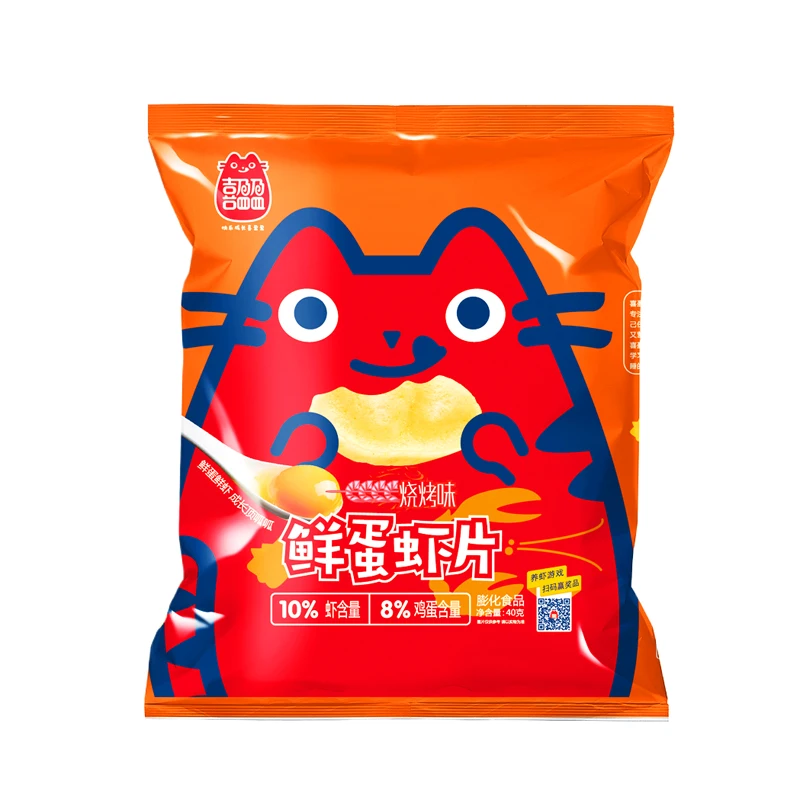 znutrition and health puff food Fresh eggs and shrimp chips
