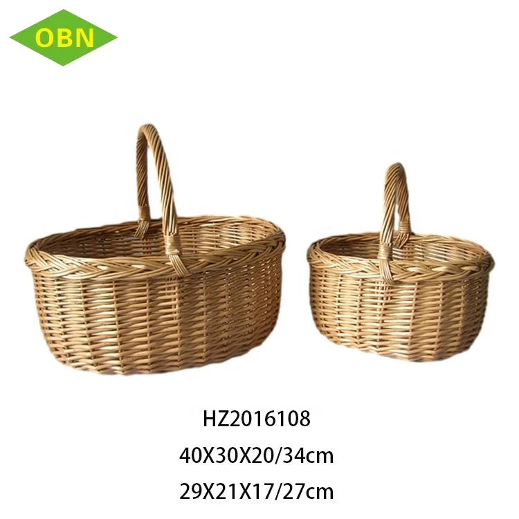Wholesale New Year wicker baskets willow celebration storage rattan candy handmade fruit and vegetable basket