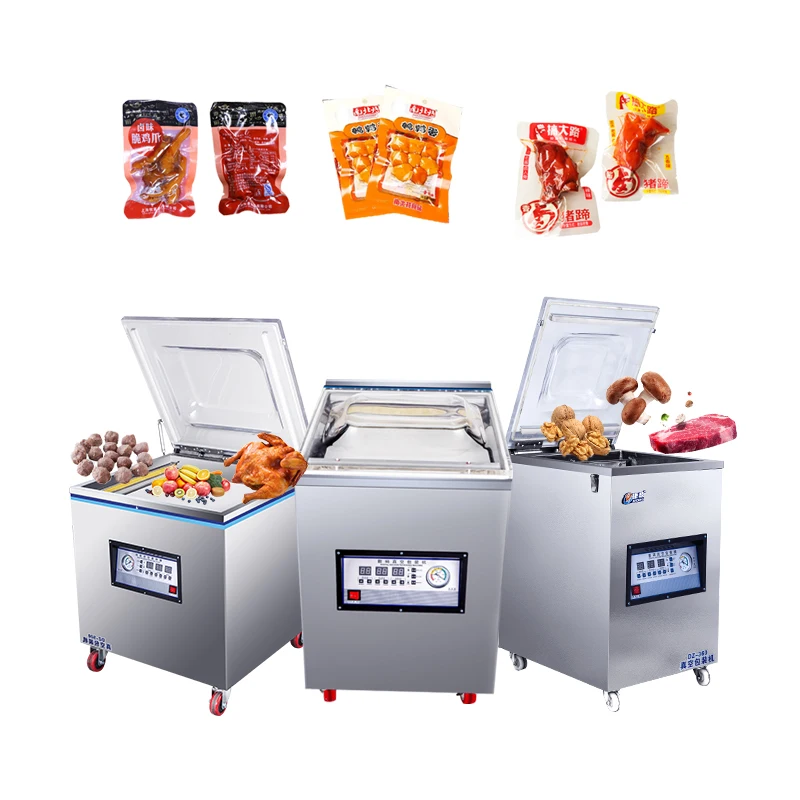 double chamber vacuum packing packaging machine sealer for sausage meat mozzarella food