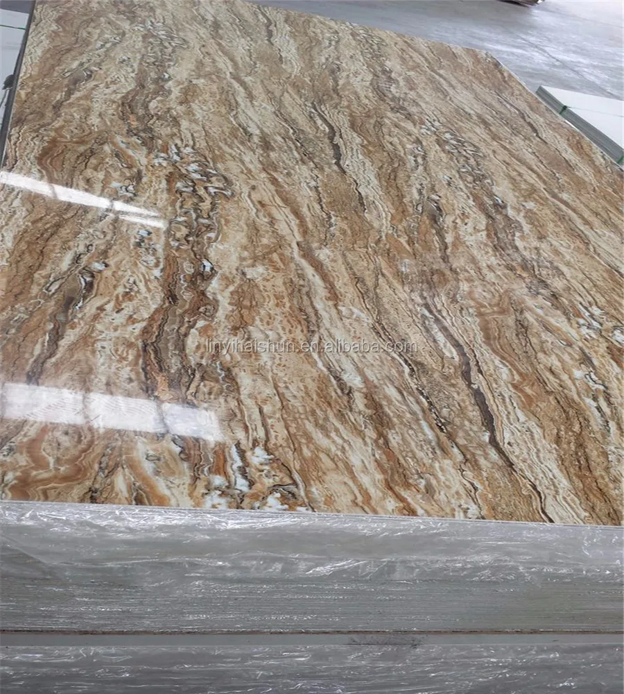 Artificial stone panel UV marble sheet for home decoration