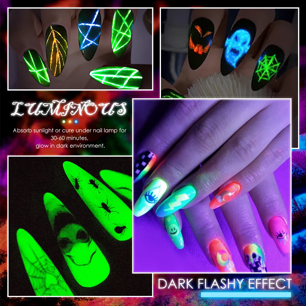 Factory Price Wholesale glow in the dark  Effect Painting UV LED Nail Gel For Drawing