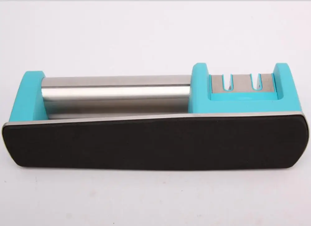 Priority Chef Knife Sharpener for Straight and Serrated Knives, 2-Stage Diamond Coated Wheel System