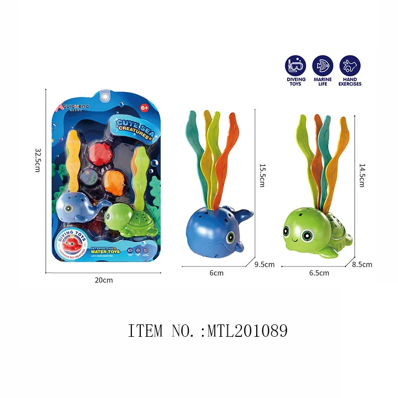 Outdoor Summer Swimming Pool Diving Games Toy Baby Pool Dive Toys Plastic Fishing Game Toys for Kids Play