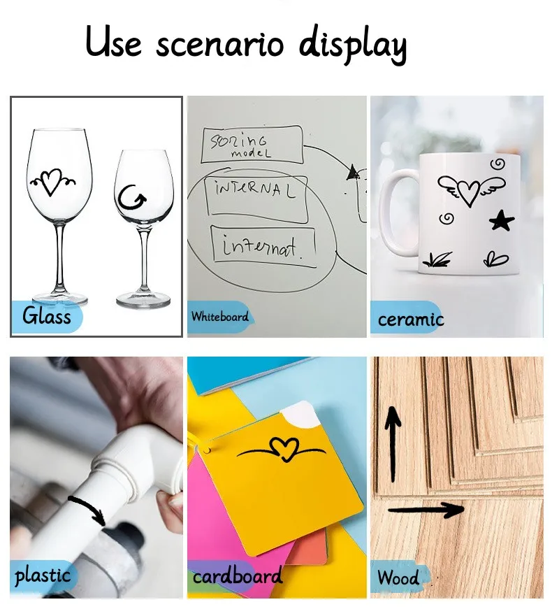 Water-soluble marker 1MM water-based erasable film pen Plastic plate pen