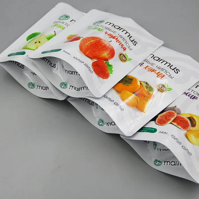 Custom Printing Zipper Bag Biodegradable Dried Fruit Packaging Ziplock Bags Vacuum Potato Crisps Plastic Food PE Snack Bag HF