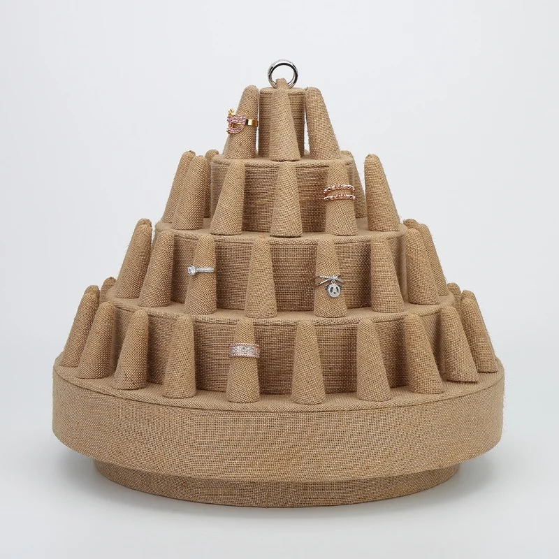 Factory custom holder stackable jewelry ring display Showcase card Stand for jewellery shops