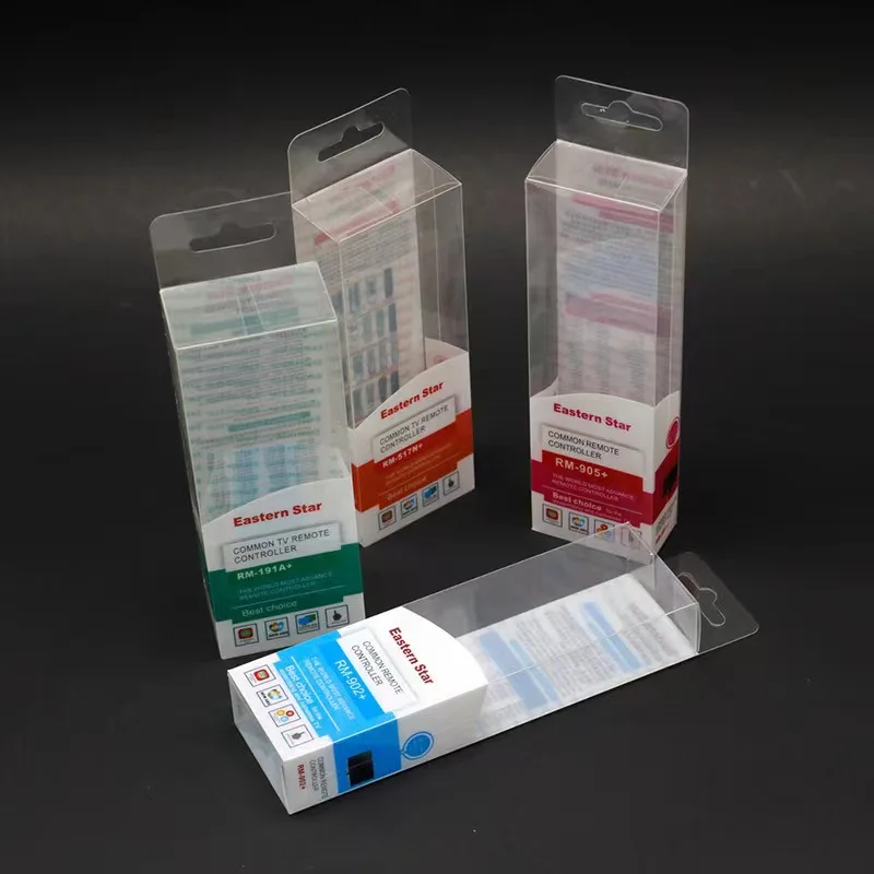 CUSTOMIZED CLEAR PVC PET  REMOTE CONTROL PACKAGING BOX LONG PLASTIC ELECTRONIC BOX DIRECT FACTORY