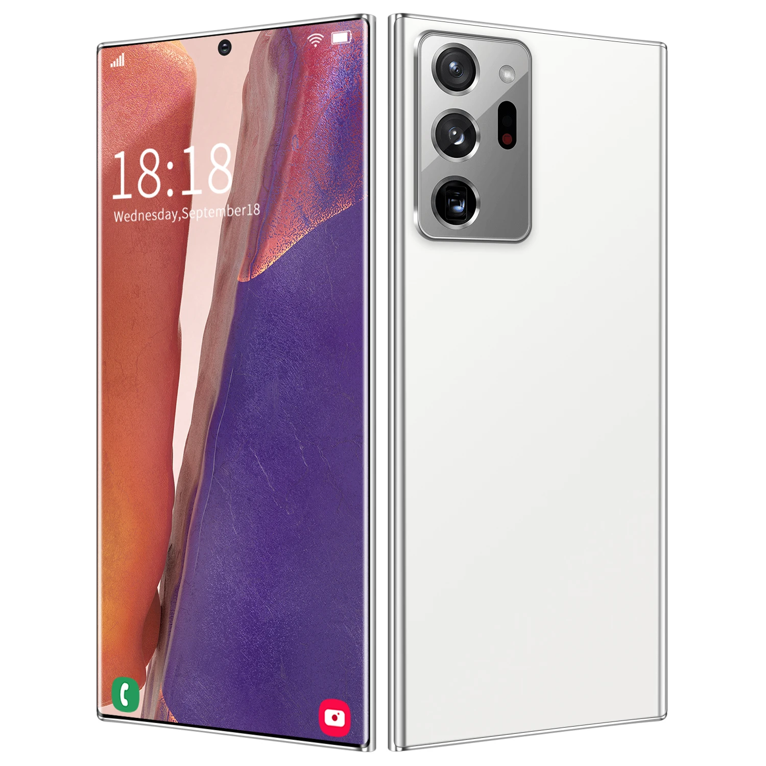 Factory Supply Mobile Phones Note20U 4G 5G Android 12GB + 512GB Face/Fingerprint Unlock Smartphone Gaming Cellphones