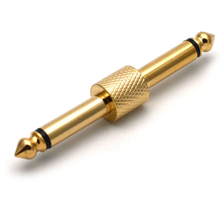 6.35 6.5 MM Guitar Single Block Effector Connector Knurled Effector Conversion Linear Cylindrical Connector