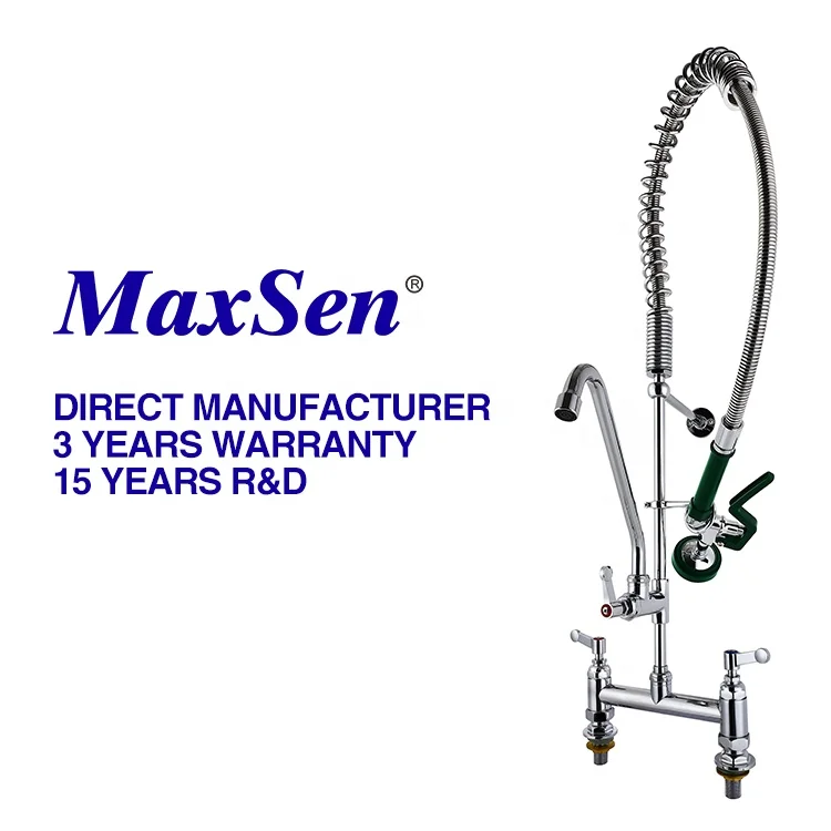 Commerical Pre rinse Deck Mounted Water Sink Pull down Kitchen Pre rinse Sink Faucet Ceramic Valve Core Copper Pre rinse Units