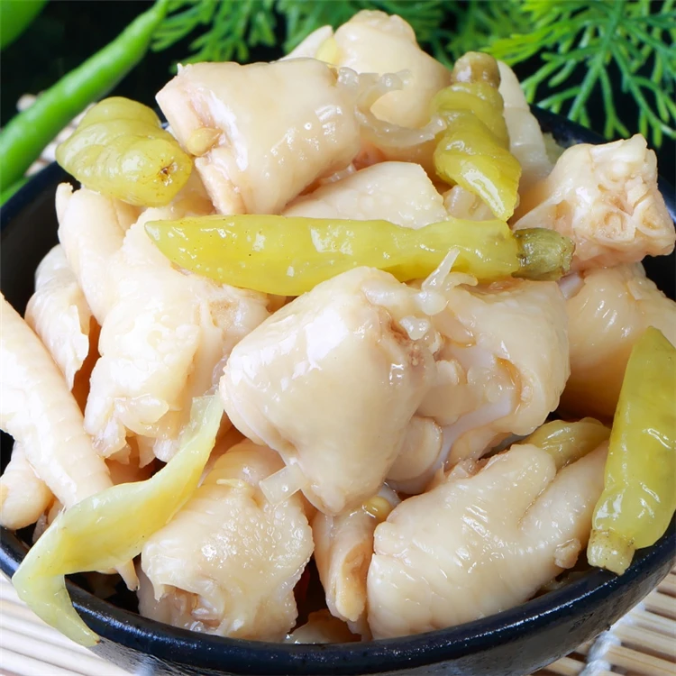 
China Supplier Production Line Pickled Peppers Chicken Feet Snack For Sale 