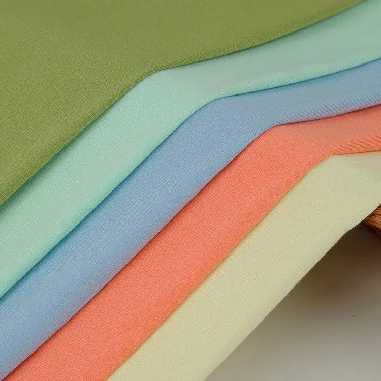 egyptian cotton fabric wholesale rayon shiny cotton knit fabric baby clothings Jersey fabric