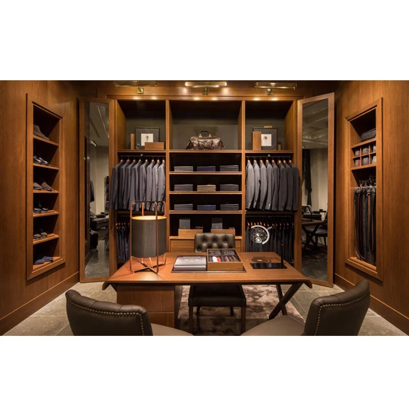 Модный Персонализированный Деревянный Мужской магазин одежды, дизайн для демонстрации магазина одежды