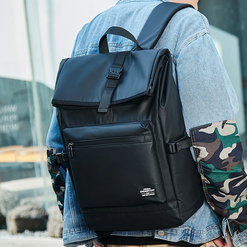 Leisure Waterproof Backpack Fashion lightweight Wearable School bags leather backpack men