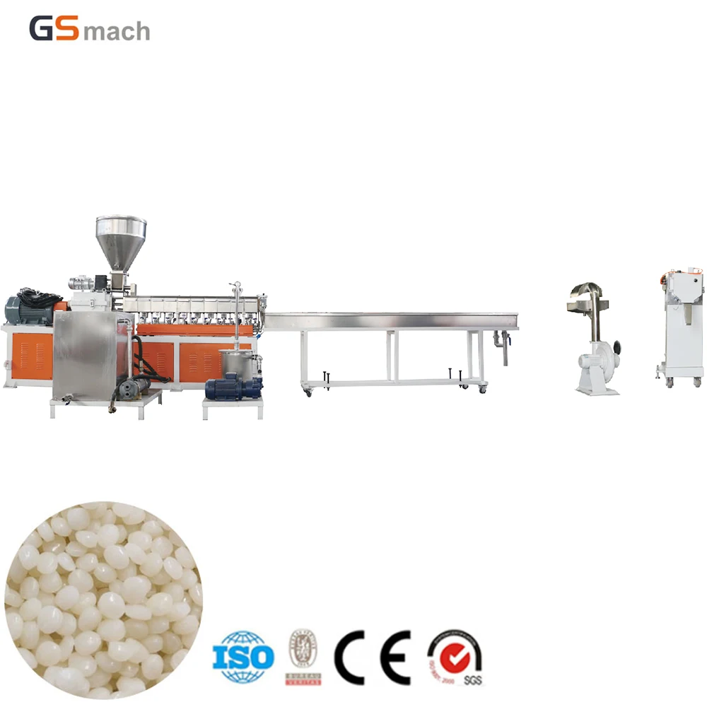 PLA biodegradable granules making machine twin screw extruder machine corn starch biodegradable granules machine