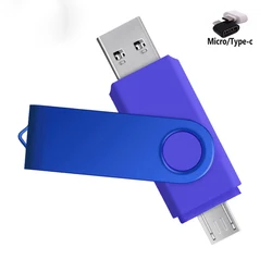 Customs Metal twist  2 In 1 OTG 2.0 Pendrive 64GB High Quality Type C Usb Flash Drive 4GB 8GB 16GB 32GB customs logo
