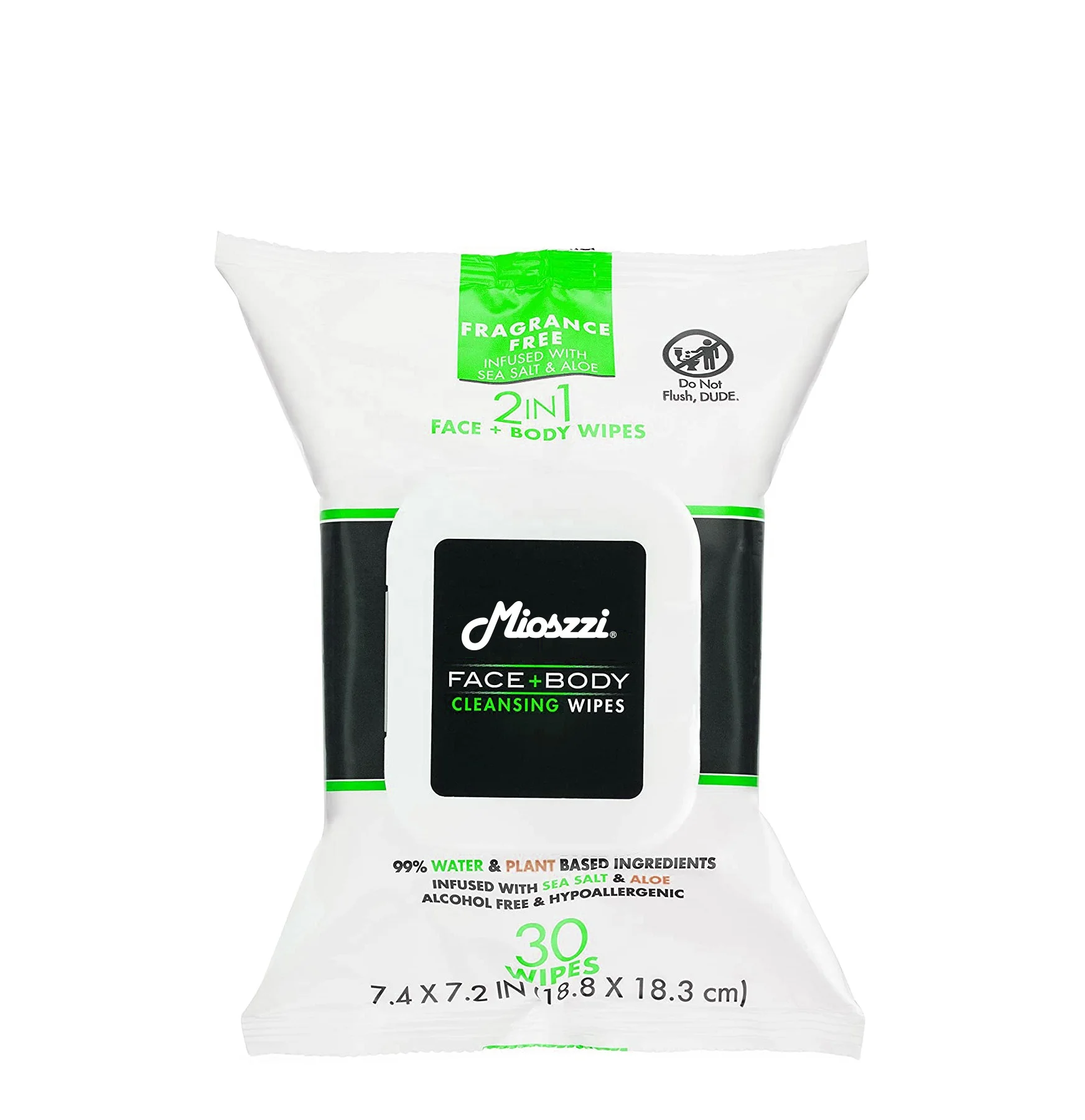 100% Natural And Organic Face Body Cleansing Wipes 30PCS Makeup Remover Wet Wipes