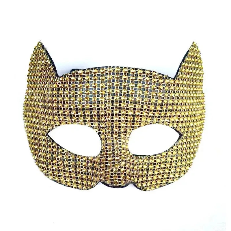 Popular Fashion Crystal Masquerade Mask Lady Party Jewelry Fishing Net Metal Rhinestone Tassel Shining Face Mask For all parties