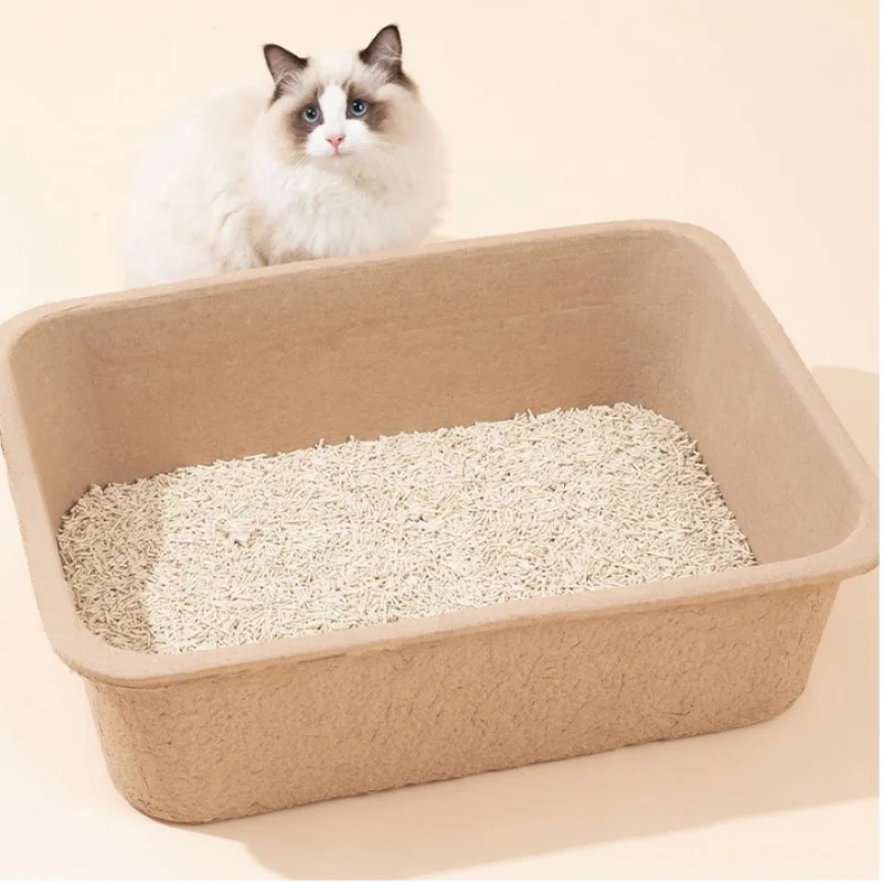 Extra Large Disposable Cat Litter Box Easy Clean Paper Cat Litter Tray Sturdy Portable Disposable Cat Litter Box