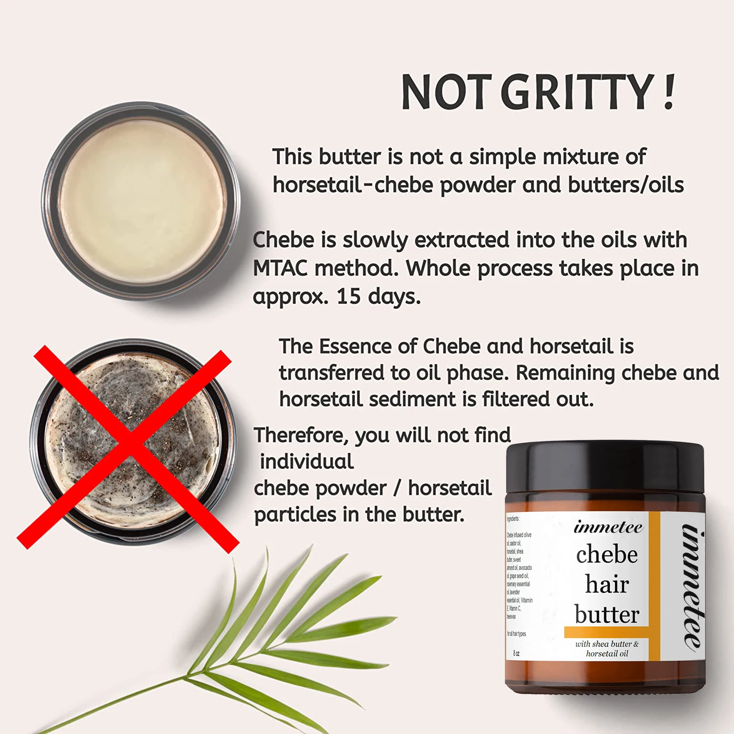 Private Label Custom Chebe Hair Butter Organic Shea Butter Hair Thickening Chebe Powder Hair Growth Butter