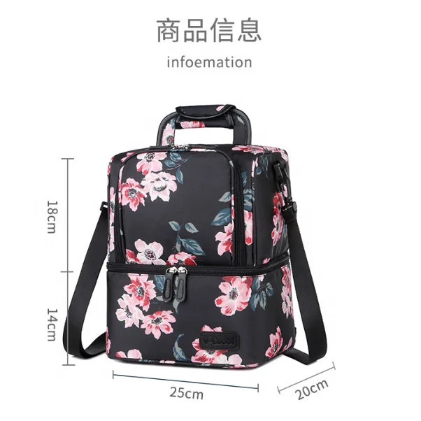 
V-Coool wholesale durable 6 can bottle beer ice double deck lunch insulated cooler bag for food breast milk 