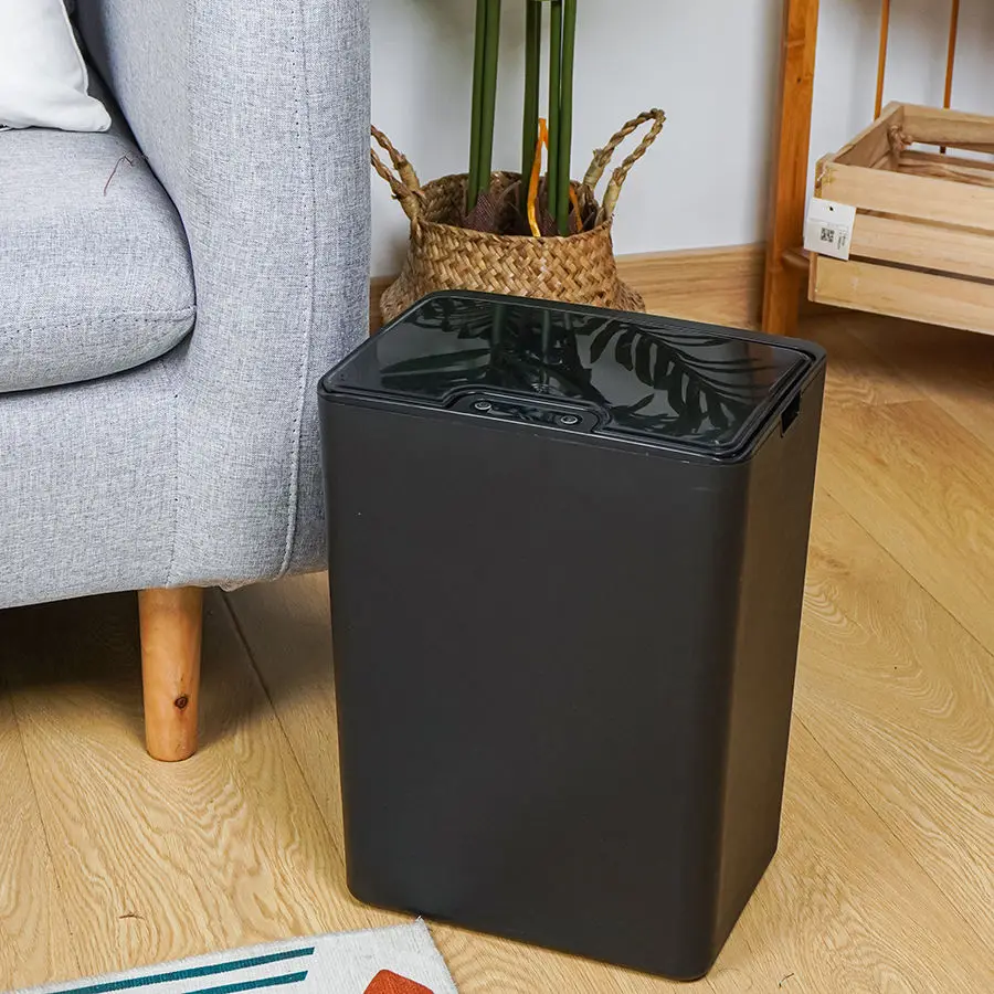 High-Quality Trash Can Smart Automatic Induction Dustbin Automatic classic black trash can smart bin waste bins