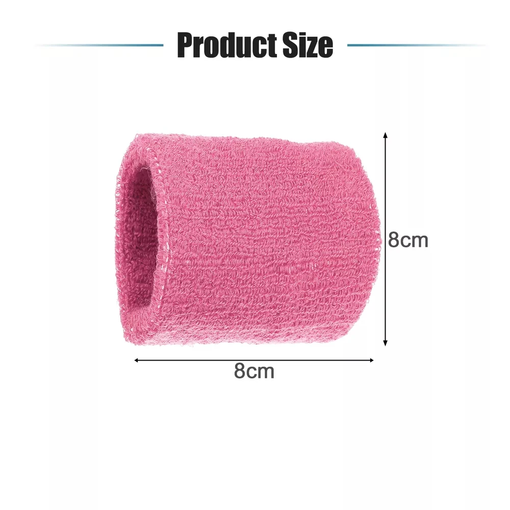 Custom Logo Colorful Sports Wrist Sweatband Cotton Sweatbands Brace Sweat Bands