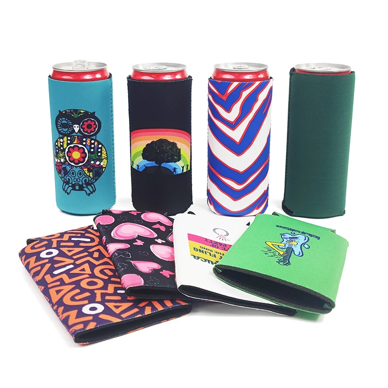 Wholesale Hot Sale Slim Can Cooler Sleeve Customized Logo Neoprene Skinny Can Cooler