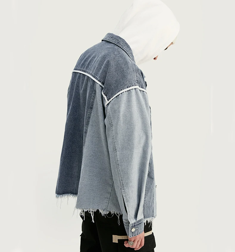 New model ins popular style denim jacket boy custom jean fashion jackets men