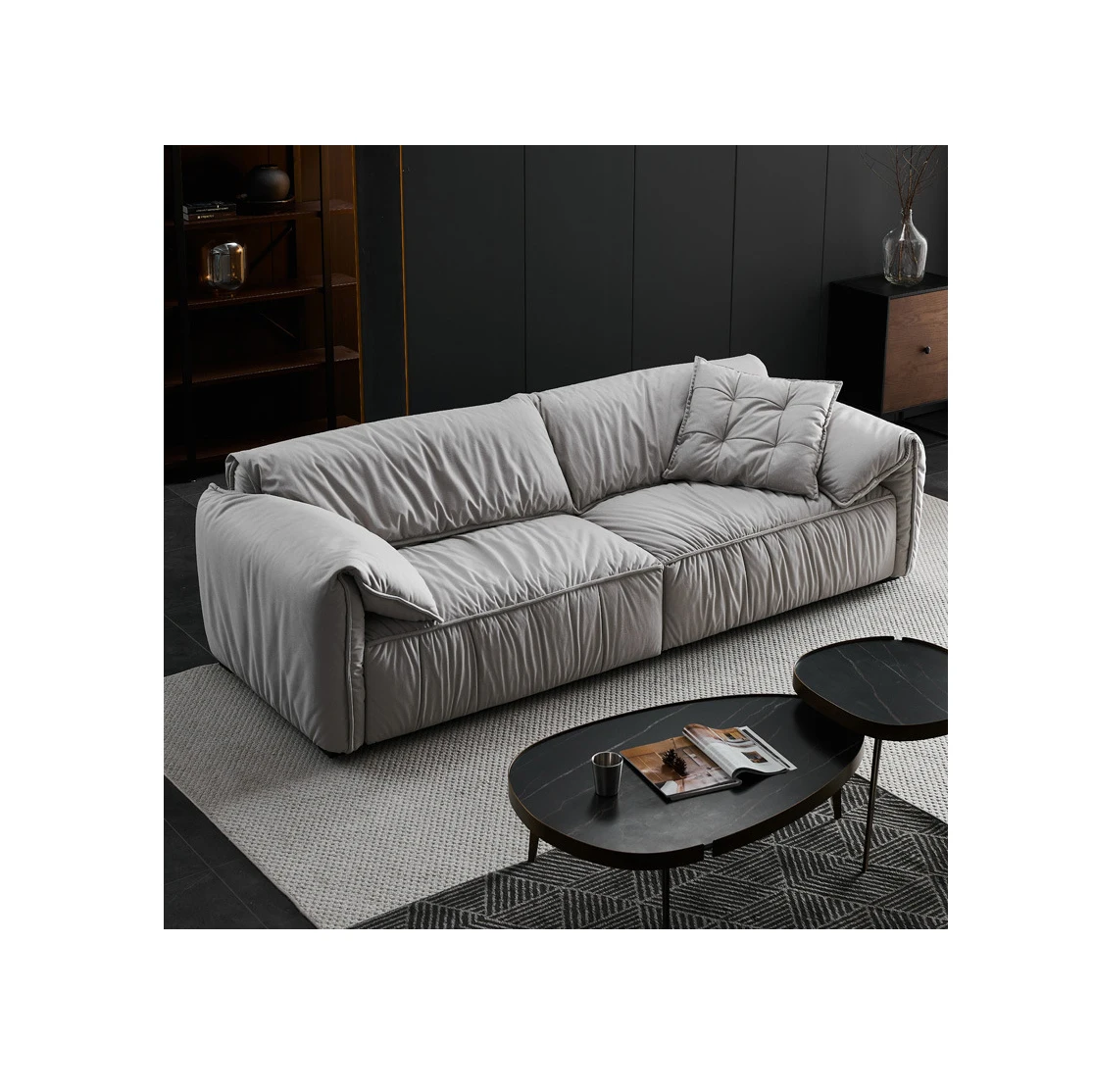 China Good Relax  3 Three Piece Living Room Set Couch Sofa Modern Gray Sofa  New Living Room Sofa