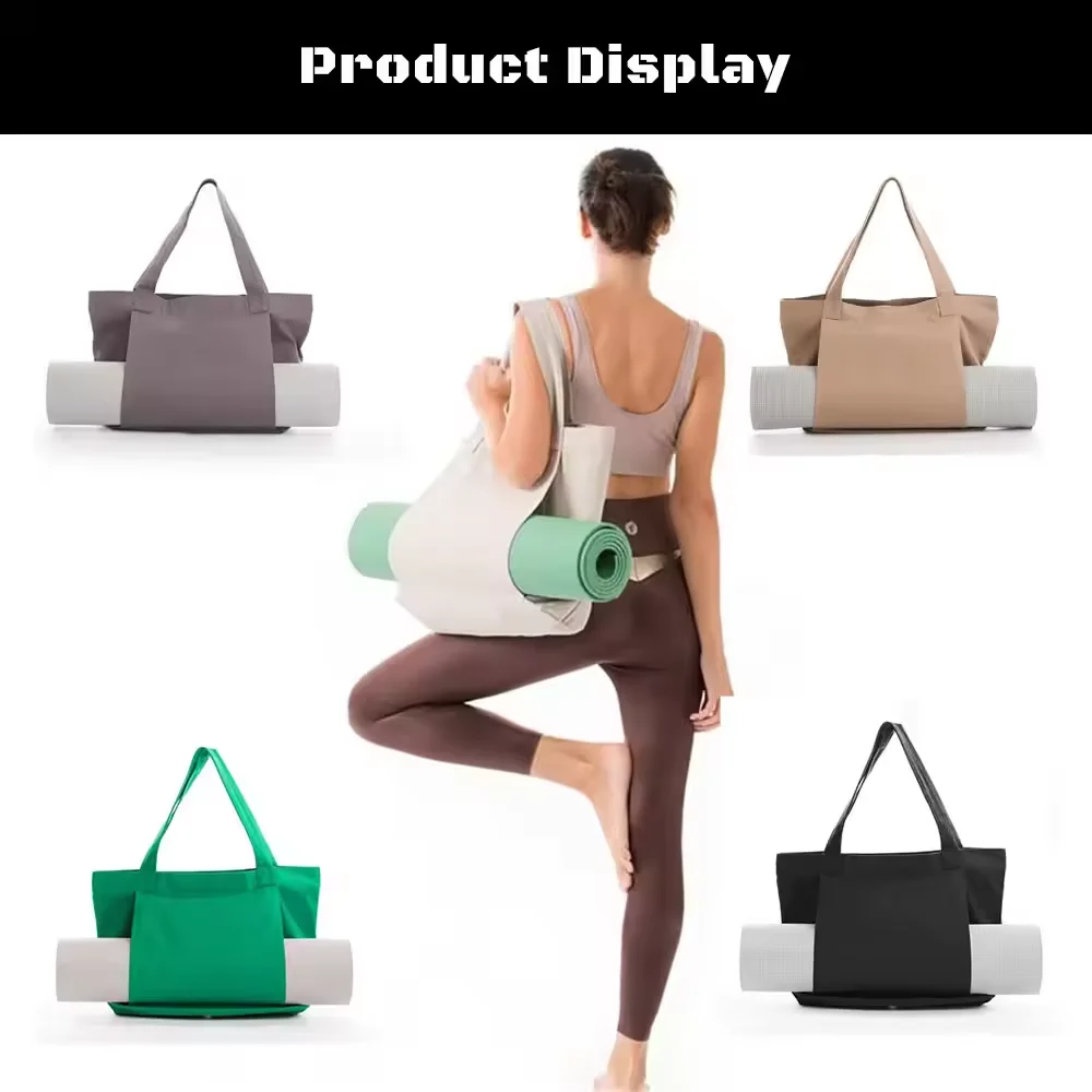 New designer Custom Logo Lightweight Multifunction Yoga Mat Bag nature cotton canvas tote bag