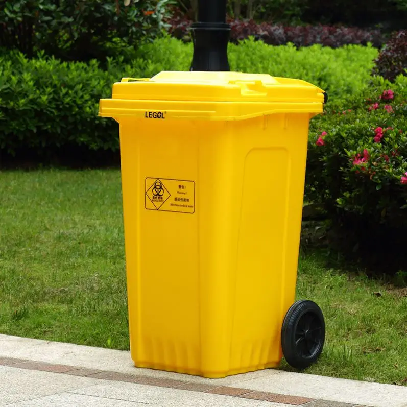 240l Plastic 240F Large Hospital Medical Mobile Public Street Waste Bin