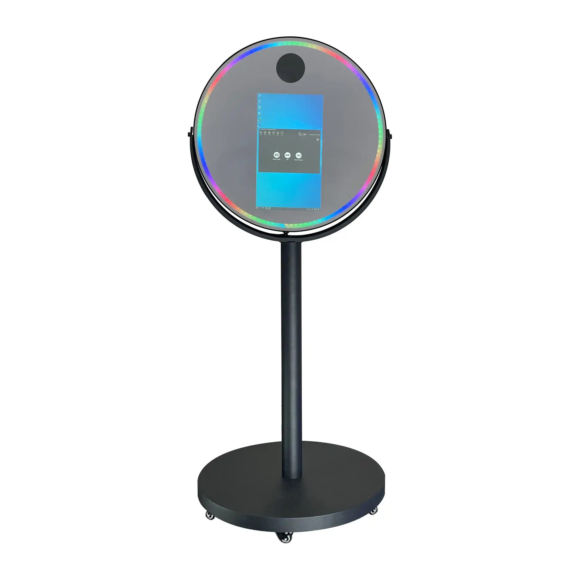 2024 New iPad photo booth stand drop shipping portable mirror ipad photo booth kiosk ipad photo booth For events