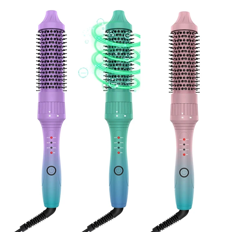 Professional Thermal Ceramic Round Brush heated Round Brush Electricthermal hair straightener comb
