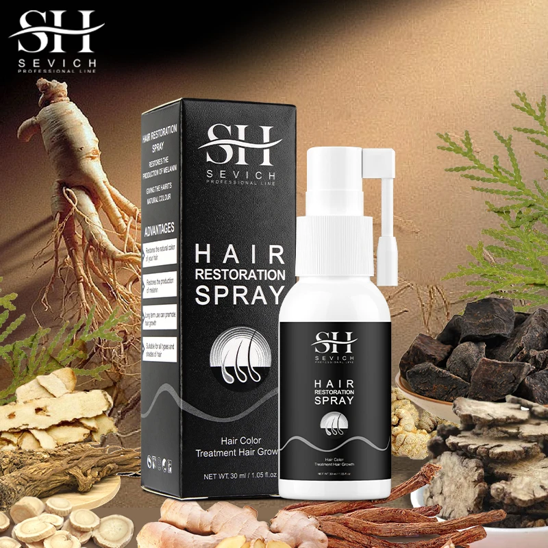 Herbal Restore White Hair To Natural Color Spray  Hair Care Cure Treatment Tonic Growth Spray