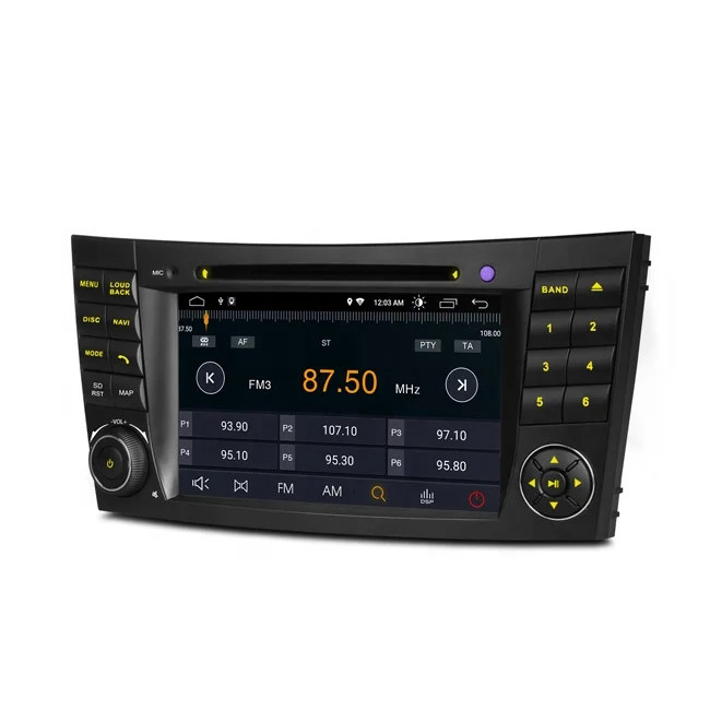7 inch GPS Navigation Car Radio Player with Instant Rear Vision Multi-color Button Lights for Mercedes-Benz  E-Class CLS Class