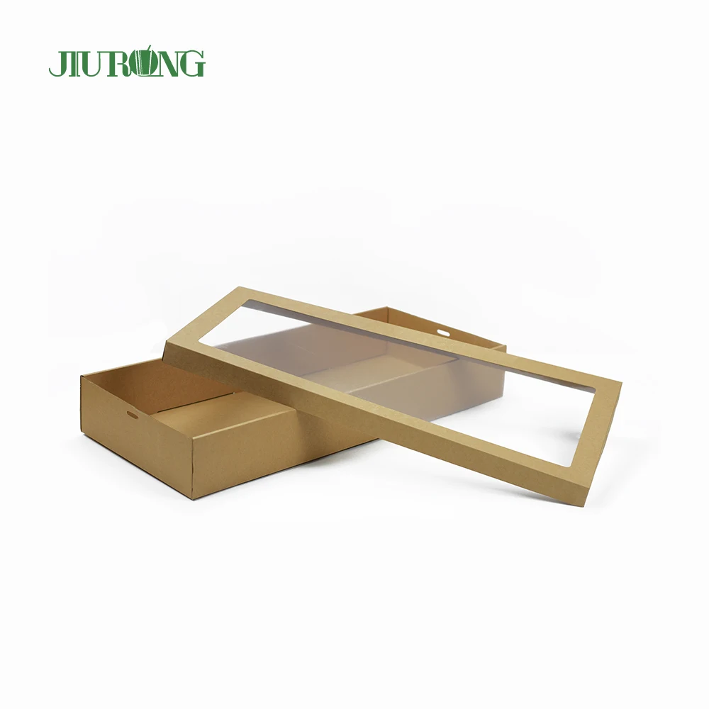 36.5*25.5*3 cm To Go Dessert Cokkie Cake Box With Clear Lid