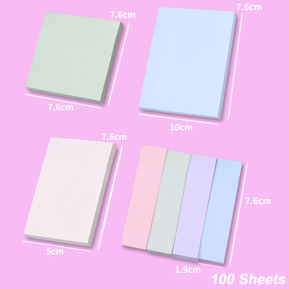 Self-adhesive Sticky Notes Business Office  Pads Post Notepads Back to School Supply Planner Notebook Index Tabs List
