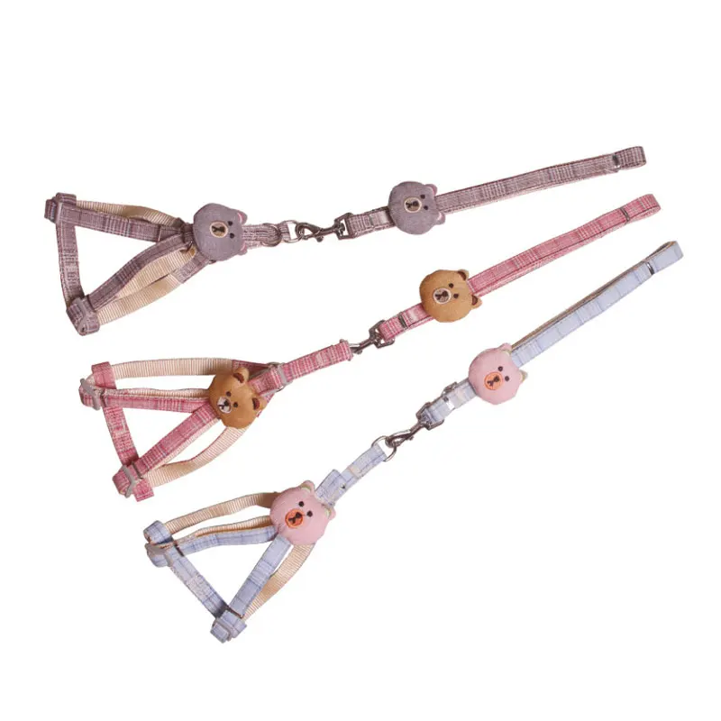 Wholesale dog pet leash cat chest strap adjustable retractable cat chain dog collar and belt cover future collar