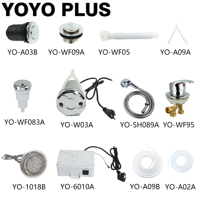 Wholesale Whirlpool Jet&Color lights Accessories for Foot spa Pedicure Bowls Foot Massage Salon furniture