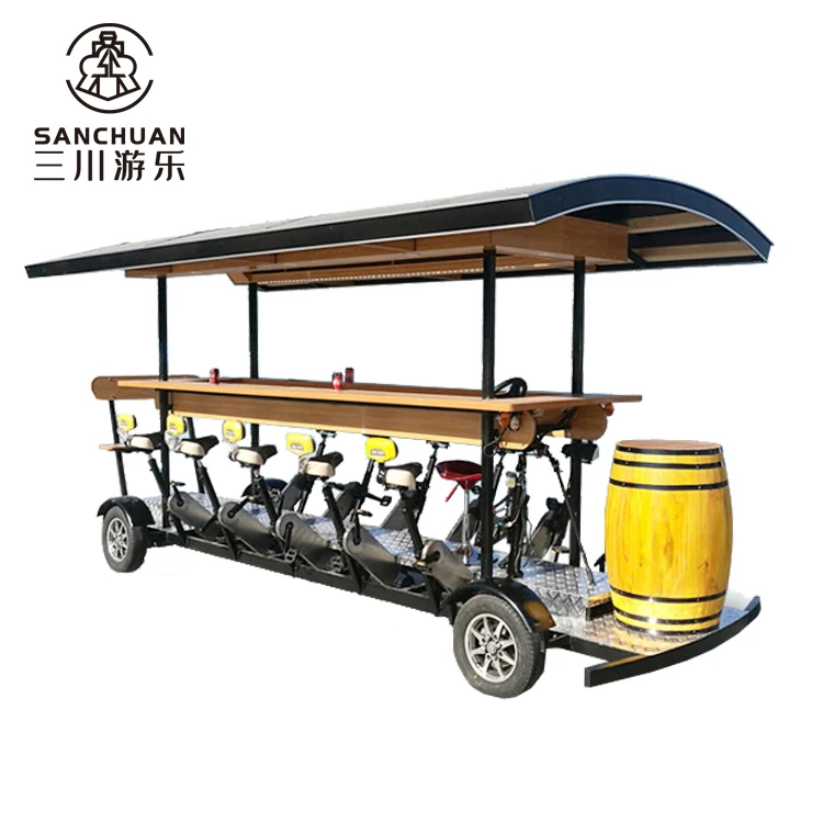 Hot Sale Buy Trailer Customized Sightseeing Beer Cycling Carts And Mobile Bar Beer Trolley Party Bike