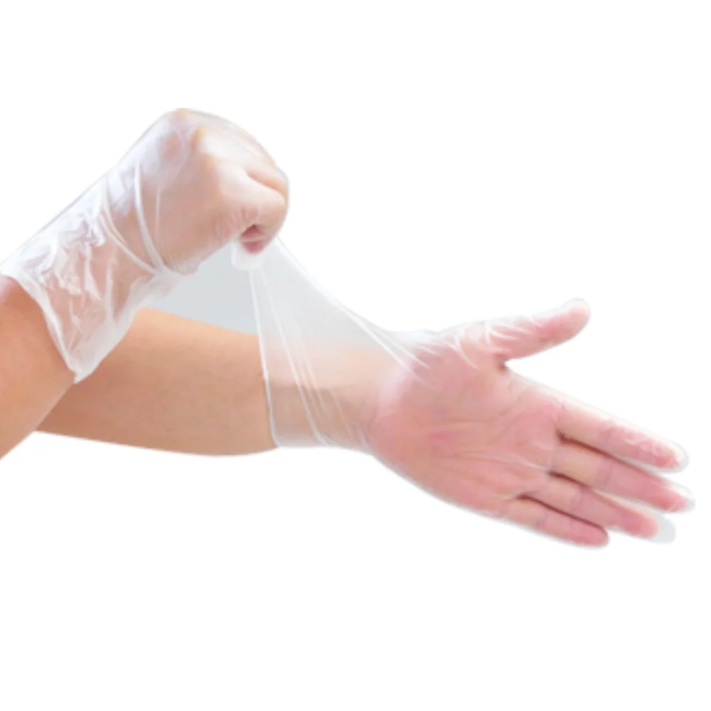 Дешевые одноразовые виниловые перчатки HLR из ПВХ