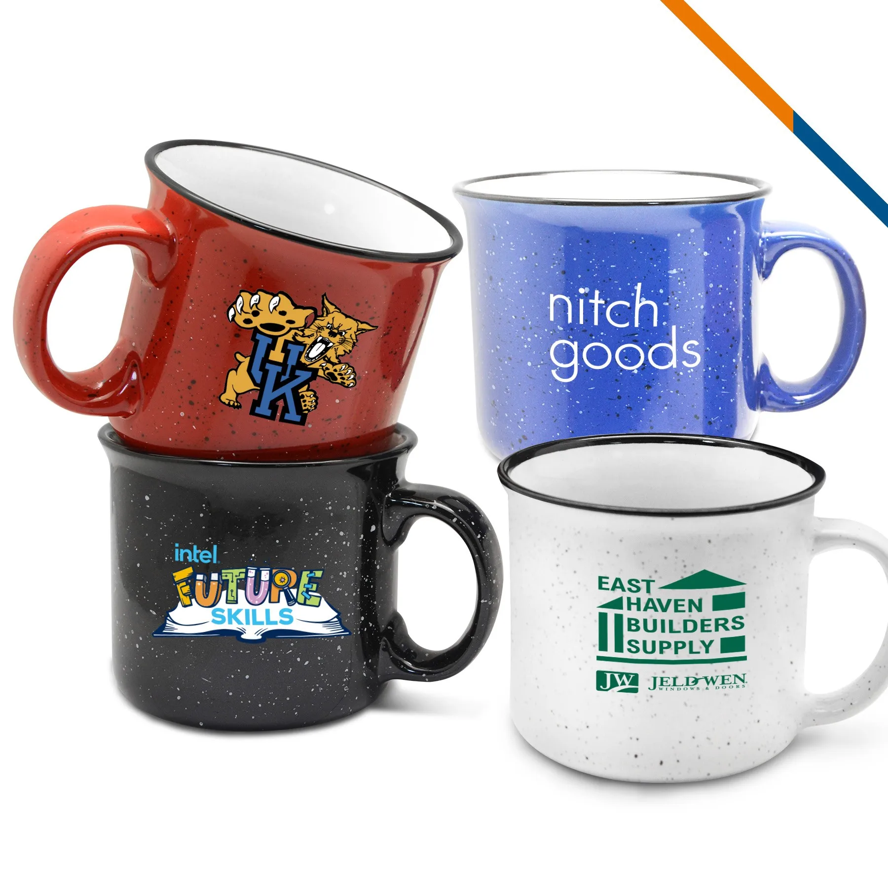 retro granite design mug