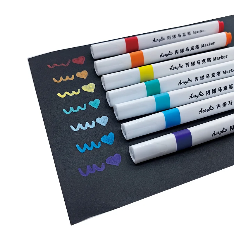 Small Moq New 168 Colors Straight Liquid Marker set Soft head drawing pen for student art New straight liquid acrylic marker