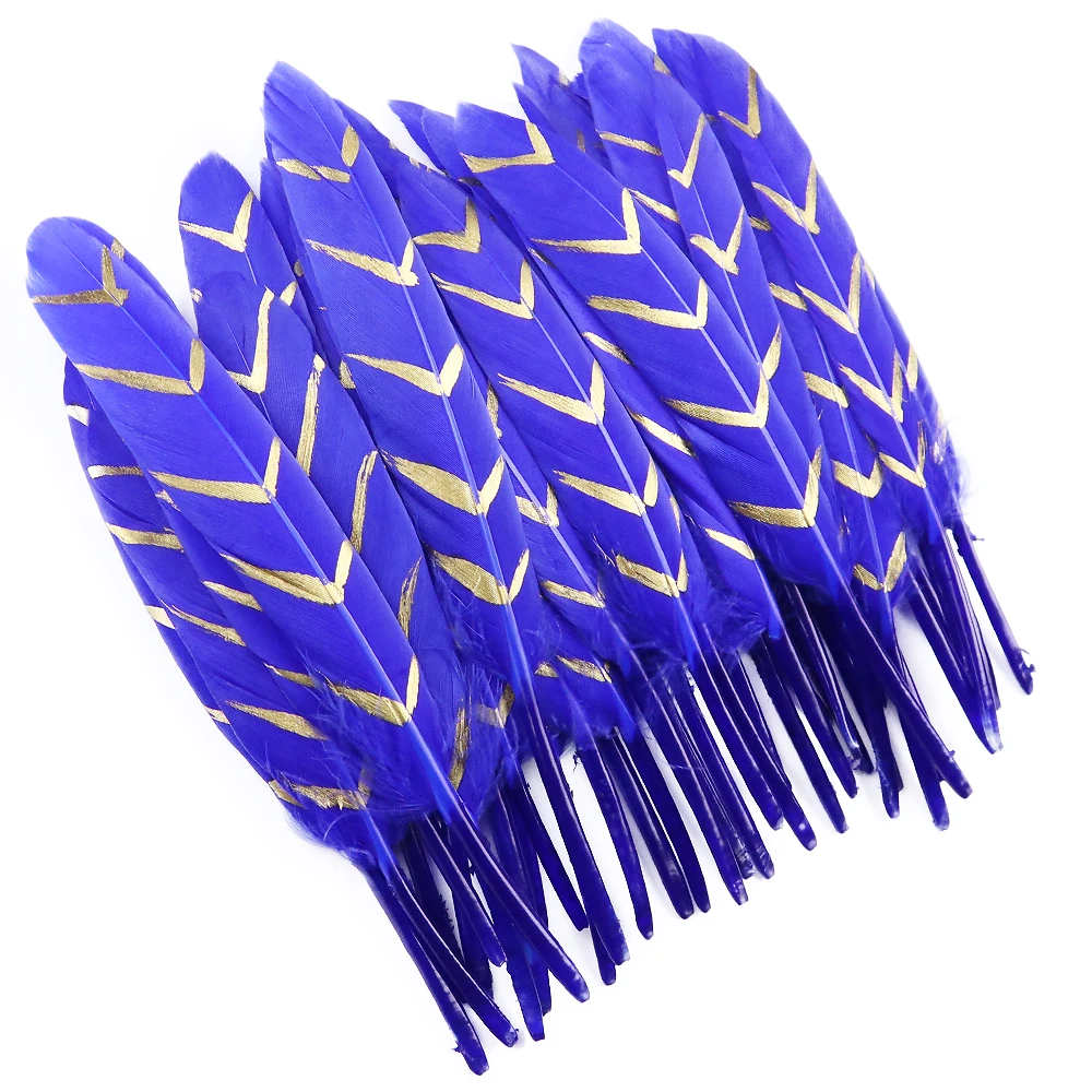 factory price  drak purple 10-18cm  Feathers Jewelry Crafts Plume Custom hand  Printed Goose Feather for Crafts Hats toys