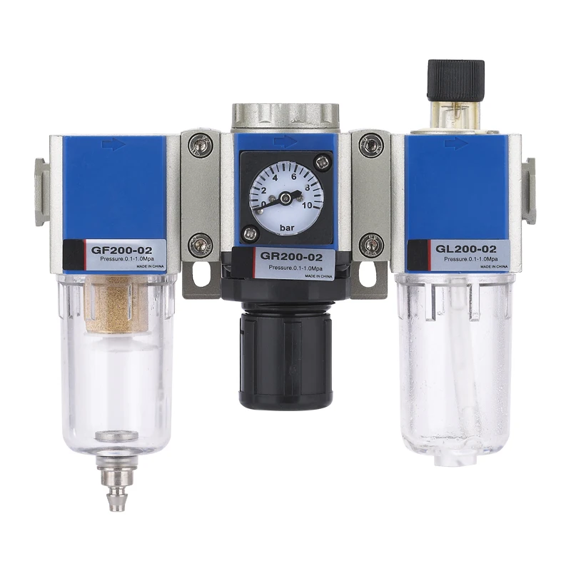 AIRTAC Type GFC200/300/400/600 Air filter Regulator Lubricator Three Unit Combination