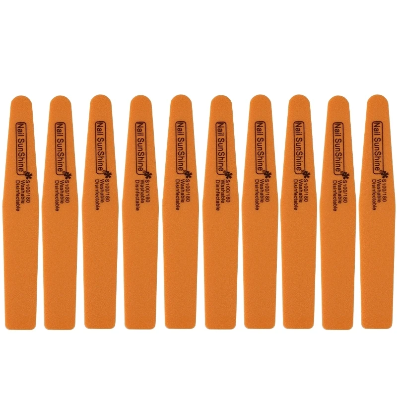 Wholesale Double Side Disposable Buffer Nail Art Half Moon Manufacturer Sponge Manicure Nail File 100/180