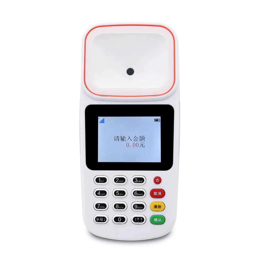 mini RTOS POS machine QR payment POS terminal with keypad barcode scanning POS for mobile payment